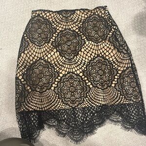 For love and lemons lace black skirt small